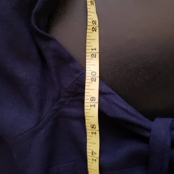 GAP blue button down long sleeve collared casual midi dress SP - Picture 10 of 11